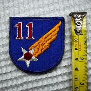 WWII 11th Airborne Division Early Shield Variant Cut Edge Patch